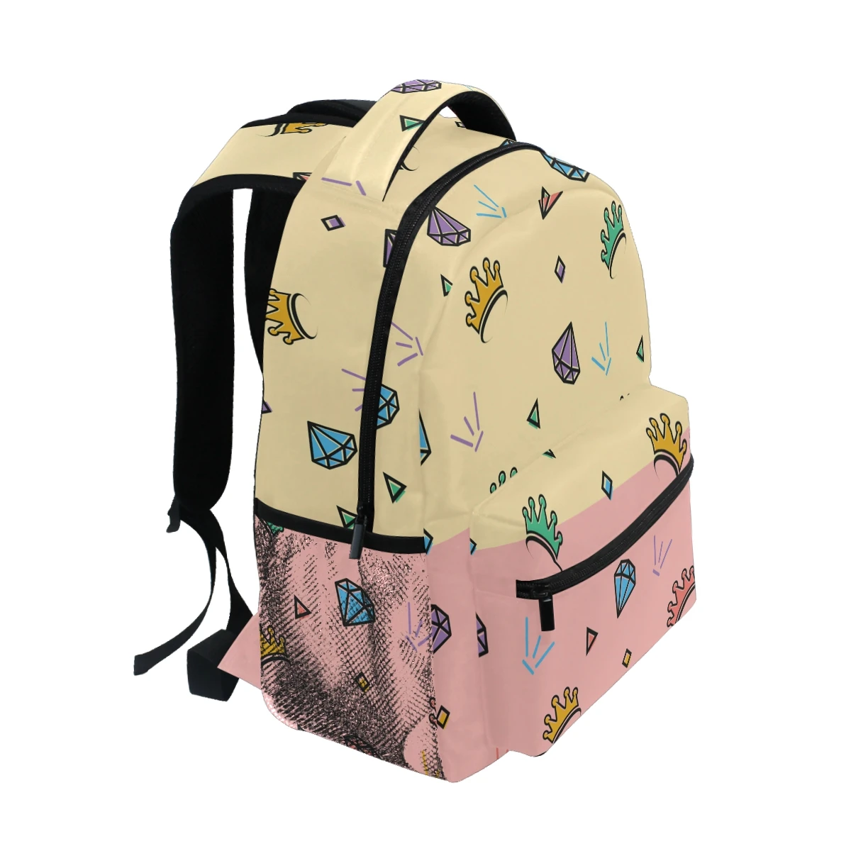ALAZA School Bags Students Backpack Children Cute pattern print Backpack for Teenager boy Girl Book Bag Women Laptop Backpacks