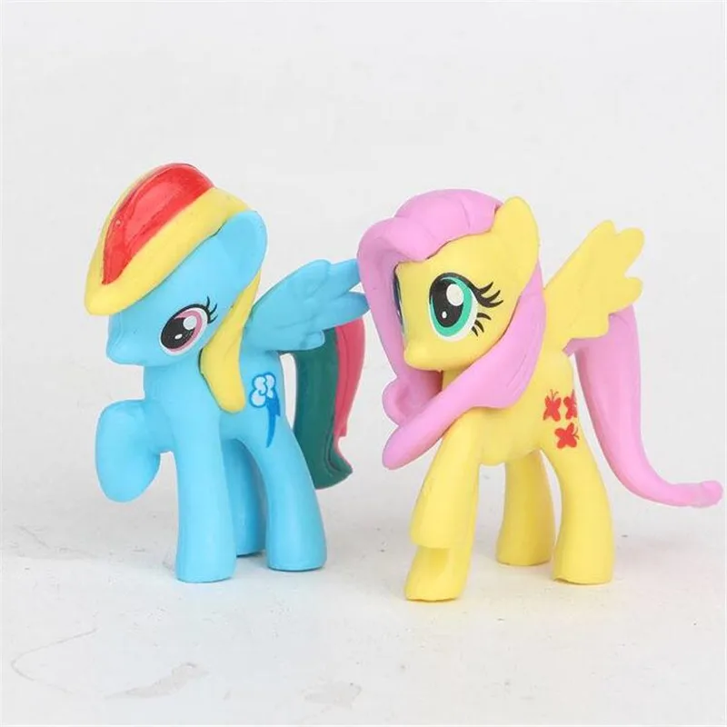 13 pcs My Little Pony unicorn Rainbow Action Figure cute 5 8cm PVC doll