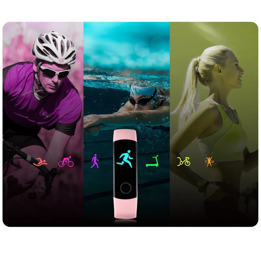 huawei Honor band 5 smartband AMOLED smartwatch swiming sport trakcer gps кровяное кислородное сердцебиение смарт-браслет для фитнеса# H40