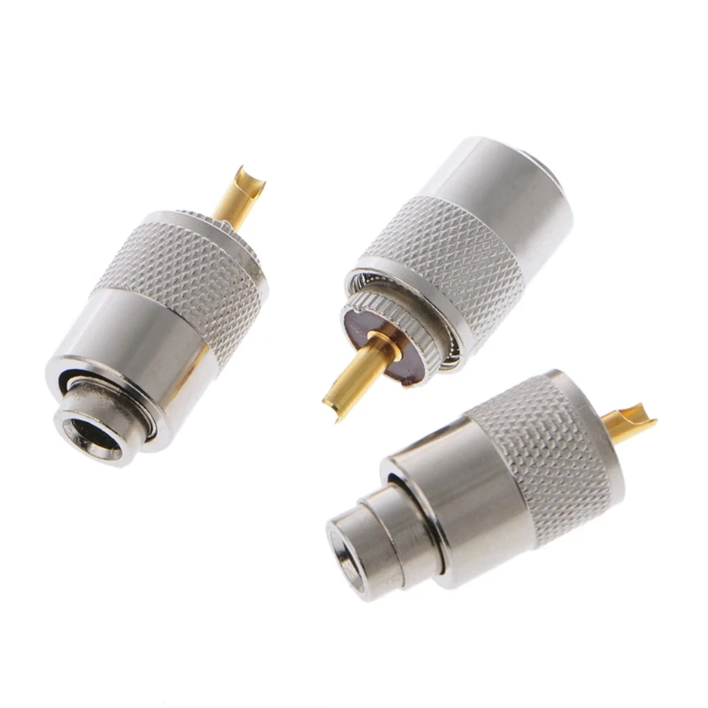 UHF PL-259 Male Solder RF Connector Plugs 10 Pcs For RG8X Coaxial Cable