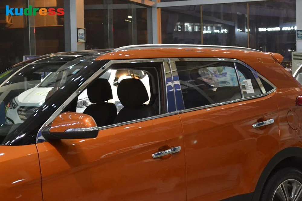 Для hyundai Cantus Creta ix25- автомобиля полное украшение окна полосы покрытие из нержавеющей стали внешние аксессуары для автомобиля Стайлинг