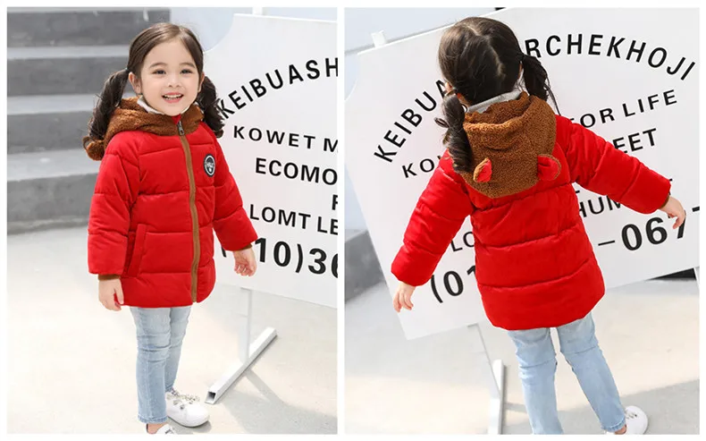 New winter children down& parkas 2-8Y boys girls warm outerwear windproof hooded coats Child thick jacket for kids winter TOPS