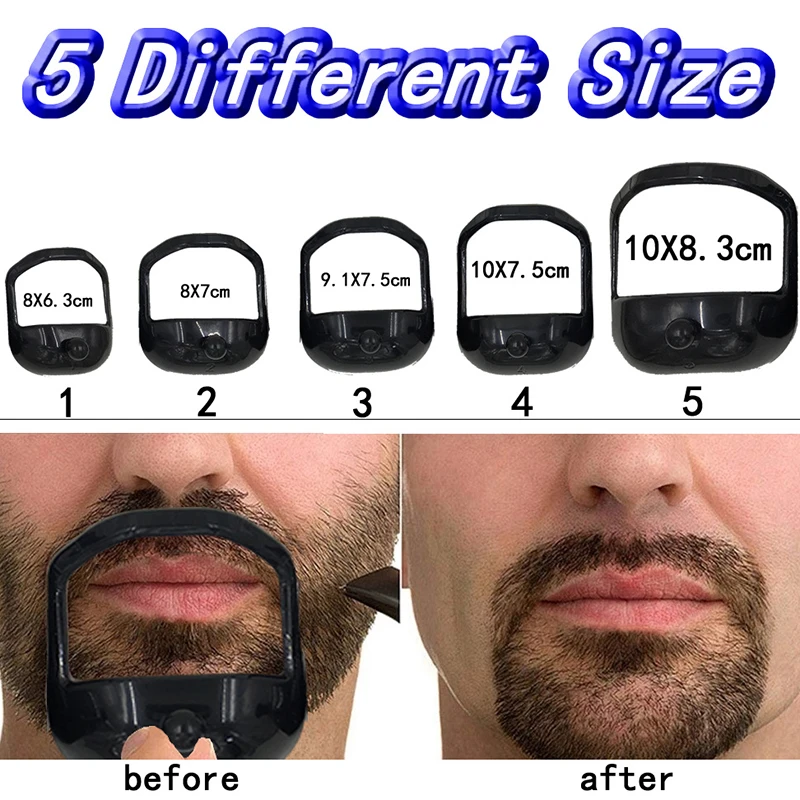 8 In 1 Beard Shaping Styling Tool With Inbuilt Comb For Perfect