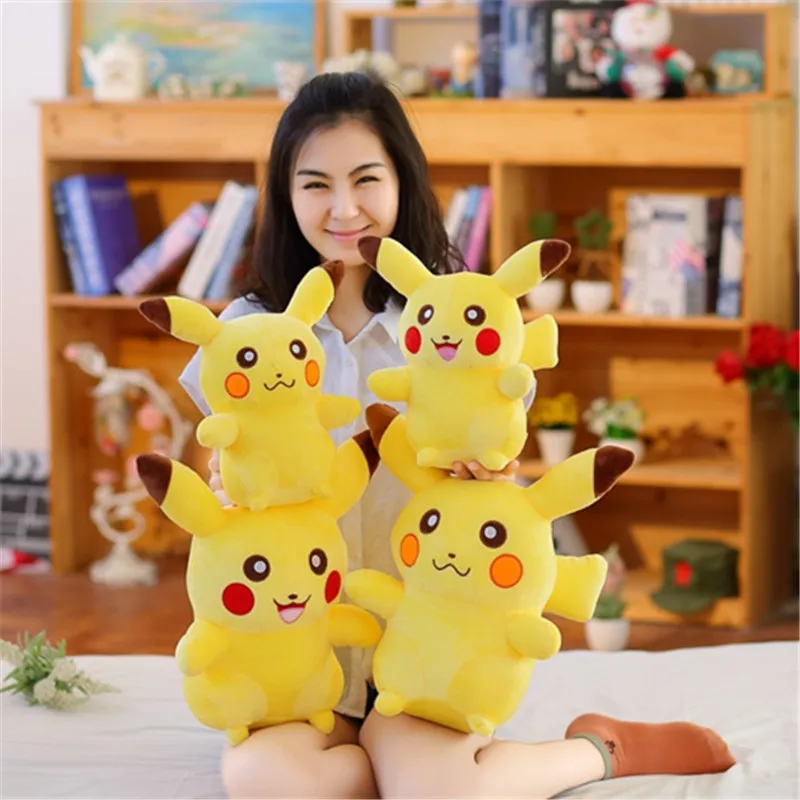 Classic explosion models soft fabric filled cartoon anime plush toy Pikachu doll pillow sleep pillow toy furniture decoration pi