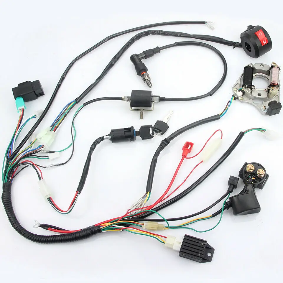 70cc 90cc 110cc CDI жгут проводов монтажный комплект проводки ATV Электрический старт QUAD