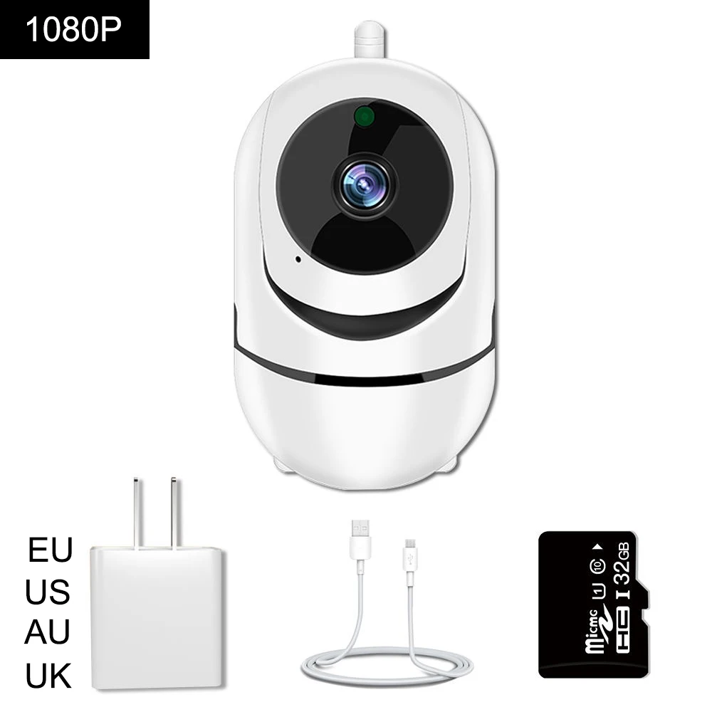 1080P With 32GB Wi-Fi детский монитор с камерой 1080P HD видео детский спящий няня камера двухстороннее аудио ночное видение Домашняя безопасность камера для Babyphone - Цвет: 1080P With 32GB