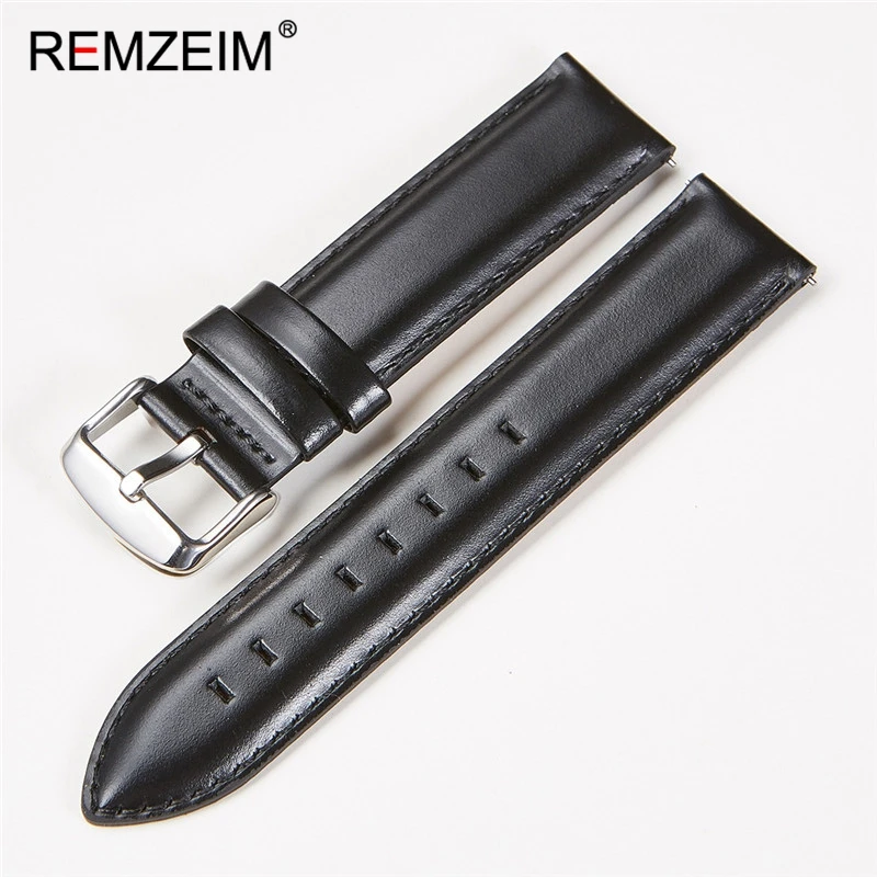 Handmade Leather Watch Bands in Red, Brown, and Black - Premium Replacement Strap with Quick Release, Available in Sizes 18mm, 20mm, and 22mm