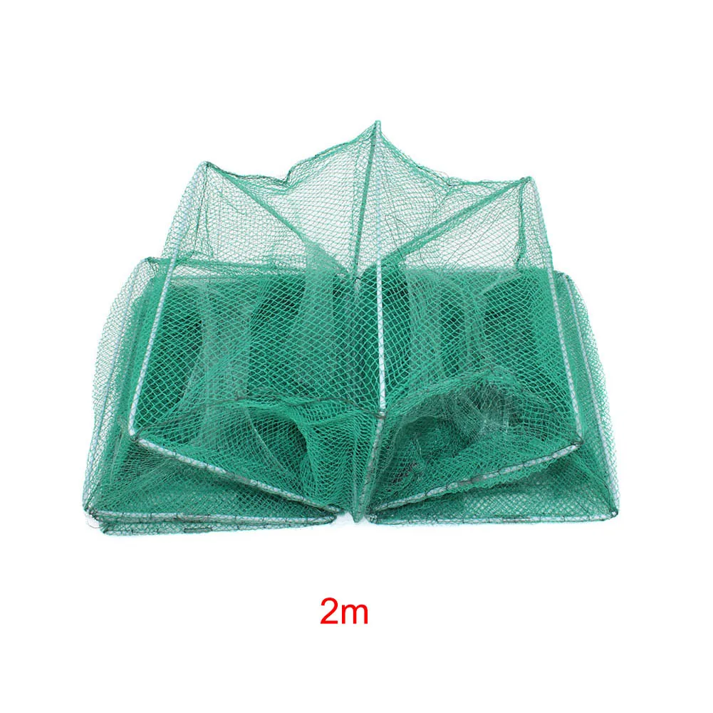 As show Shrimp Cage Fishing Net Catcher Trap Foldable Portable For Crab Crayfish Lobster FOU99 - Color: As show