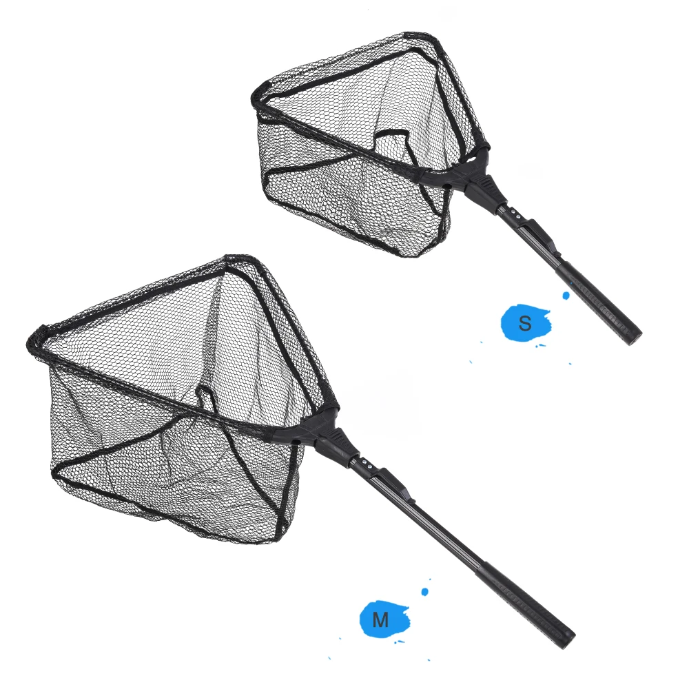 

Folding Fish Landing Net Portable Collapsible Triangular Fly Fishing Net Fish Catching or Releasing Carp Fishing Tackle Pesca