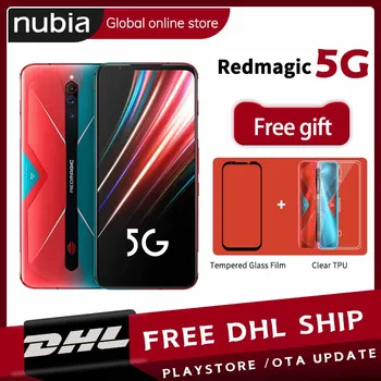 

Wholesale Global Version Nubia Red Magic 5G MobilePhone 6.65 inch 12GB 128GB Snapdragon 865 Android 10 NFC Gaming Phone WIFI 6