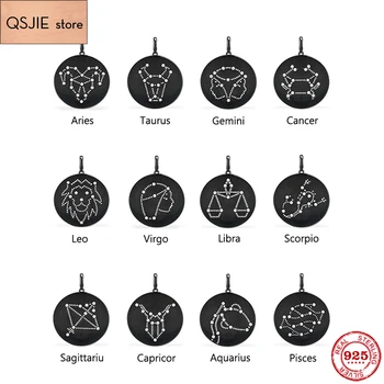 

High quality s9251:1 reproduction, black and white constellation adjustable lady jewelry necklace, Aries, Taurus, Gemini, cancer