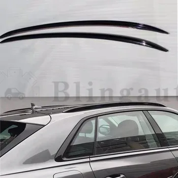 شراءيناسب ل U-d-i كل جديد Q8 2019 2020 2 قطعة اليسار اليمين الألومنيوم سقف حقائب وأمتعة رف السكك الحديدية بار