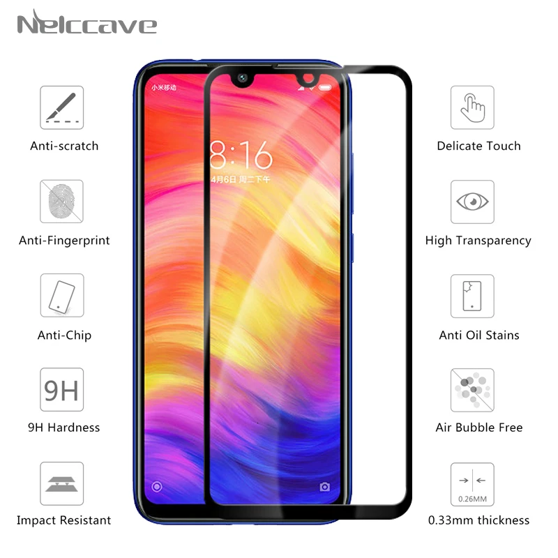 100 шт полное покрытие защитная пленка из закаленного стекла для Xiaomi Redmi Note 8 Pro 7 6 5 5A 4 4X Prime Защитная пленка для экрана