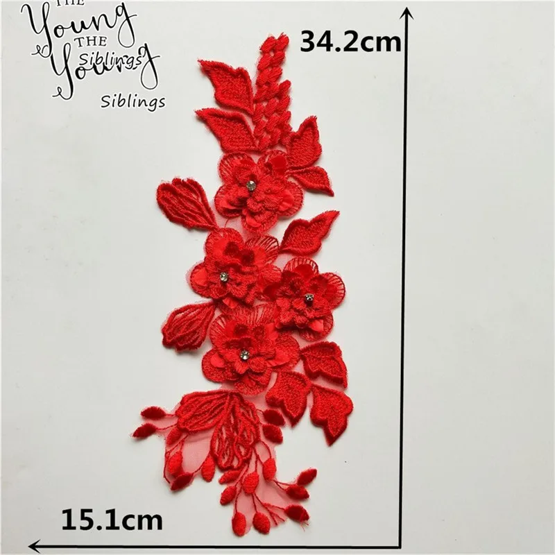1PCS Модный стиль вышивка аппликация кружево декольте DIY шитье кружевной воротник декоративные аксессуары для свадебного платья товары для рукоделия - Цвет: 1PCS