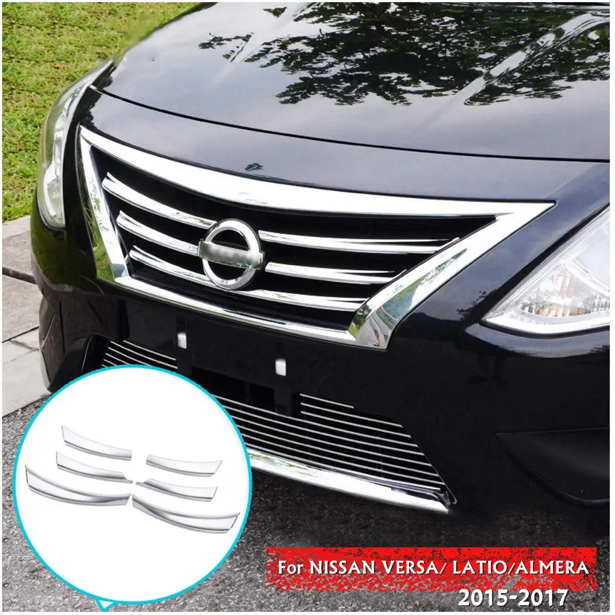 Новая передняя сетчатая решетка накладка на бампер для NISSAN VERSA LATIO ALMERA 15-17 |