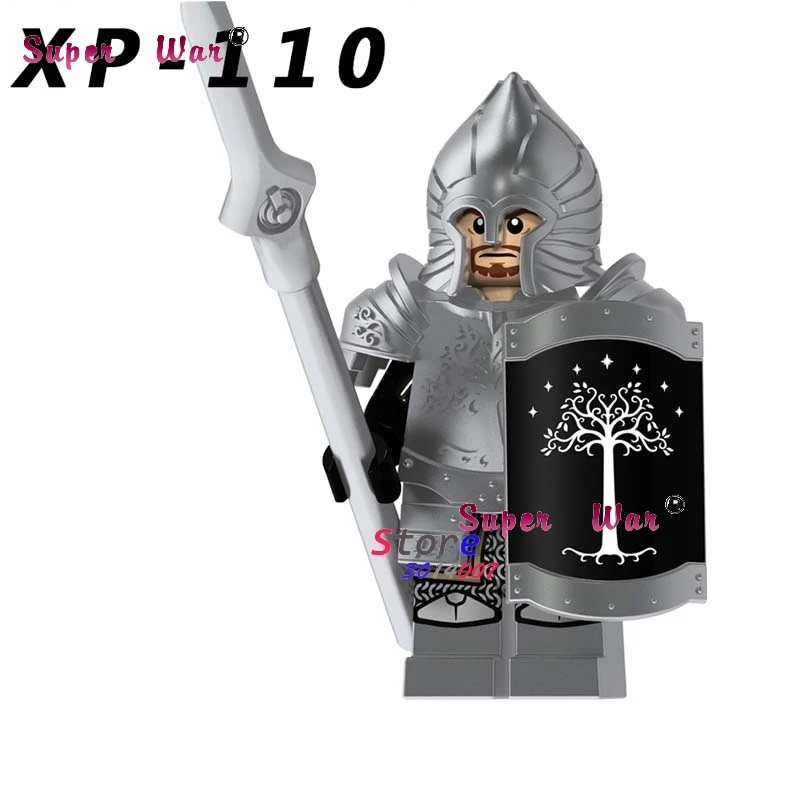 Одиночные эльфы Гондор фонтан охранники меч лансеров Игра престолов джендри средневековые лучники серии строительные блоки игрушки - Цвет: XP110
