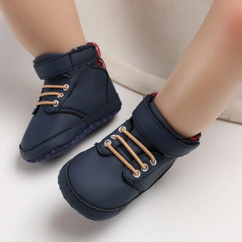 Baby Shoes Boy Newborn Infant Toddler Casual Comfor Cotton Sole Anti-slip PU Leather First Walkers Crawl Crib Moccasins Shoes