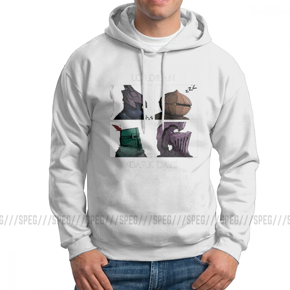 Новинка, мужские толстовки с капюшоном Dark Souls 2 Praise The Sun Game, хлопок, толстовка, классический спортивный костюм - Цвет: Белый