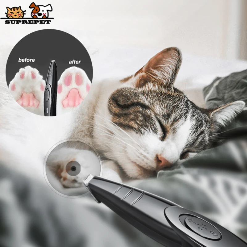 Электрическая машинка для стрижки котов SUPREPET маленькая Тихая низковибрирующая