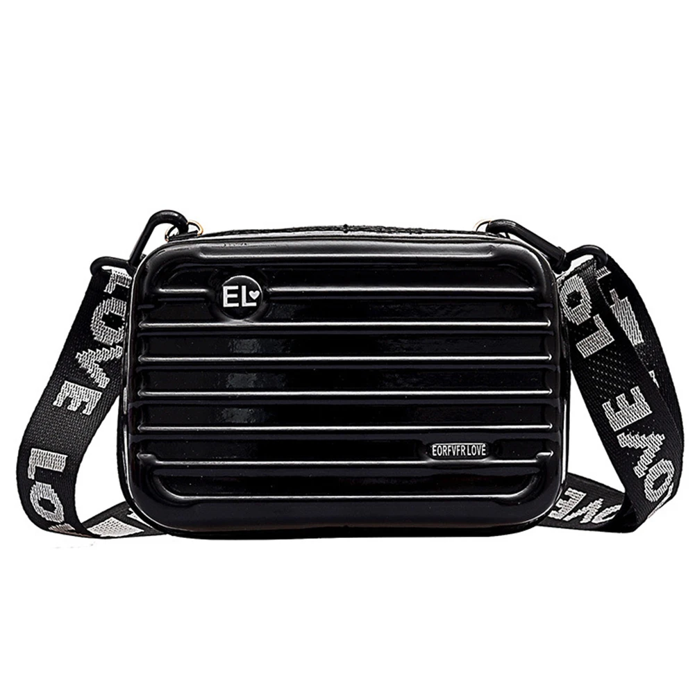 Женская мини-сумка через плечо в форме чемодана модная маленькая сумка с широким