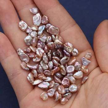 

20PCS Natural Freshwater Pearl Beads 8-10mm No Hole Petal Shape Pearl Loose Beads for DIY Necklace Bracelet Jewelry Accessories