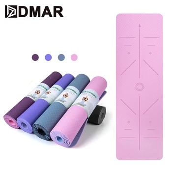 

TPE Yoga Mat with Position Line Non Slip Carpet Mat For Beginner Environmental Fitness Gymnastics Mats 1830*610*6mm