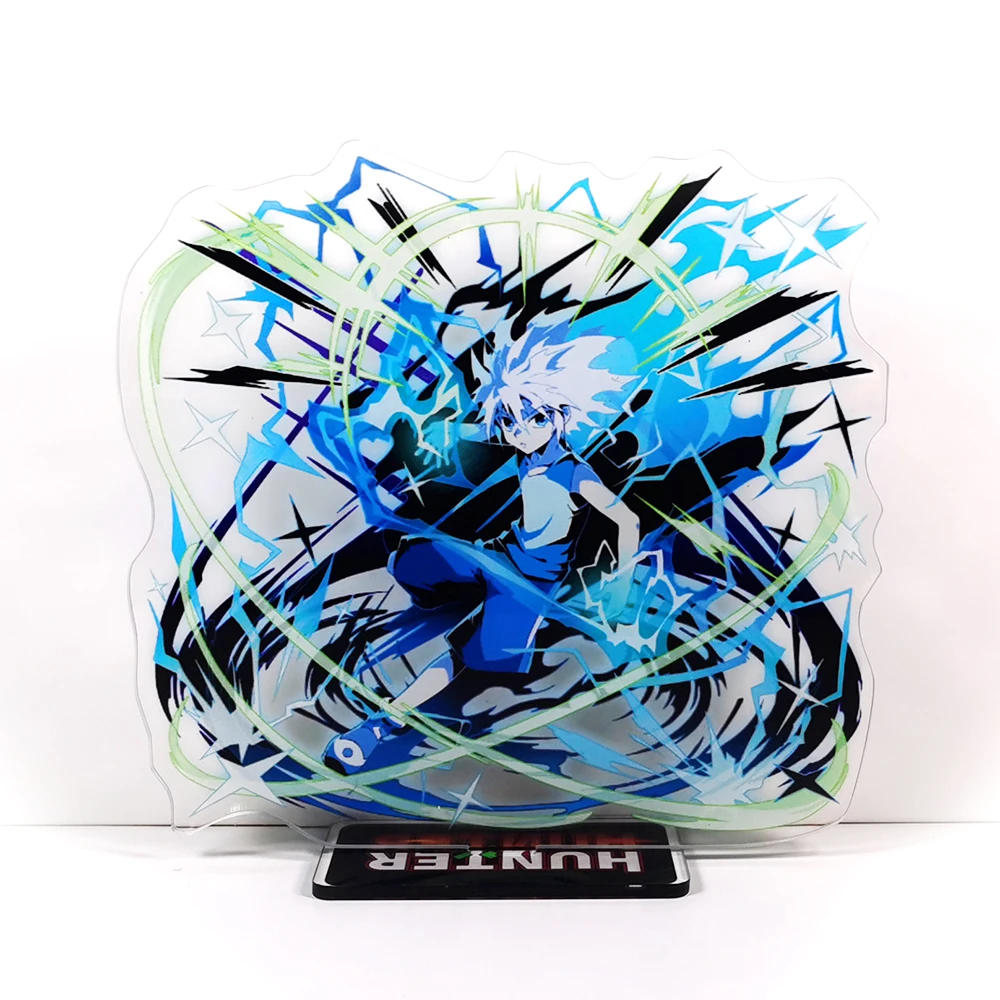 HUNTER HUNTER Killua Zoldyck batting GM acrylic stand figure model plate holder cake topper anime