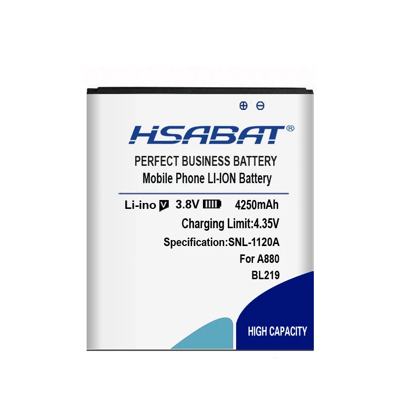 HSABAT 4250 мА/ч, BL219 Батарея для lenovo A880 S856 A889 A890e S810t A850+ A916 Батарея