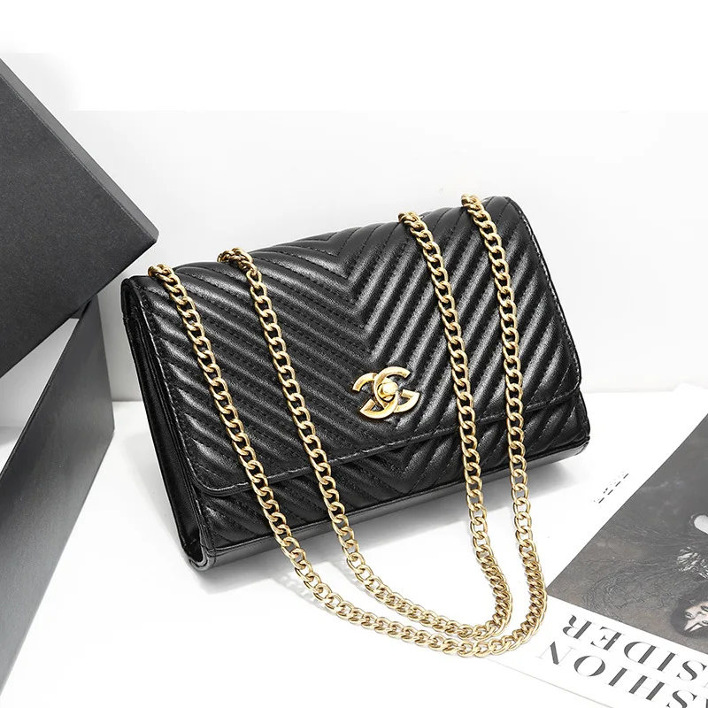 

Rhombus Chain Bag Women's 2019 New Style Korean-style Fashion Casual Versatile Shoulder Square Sling Bag