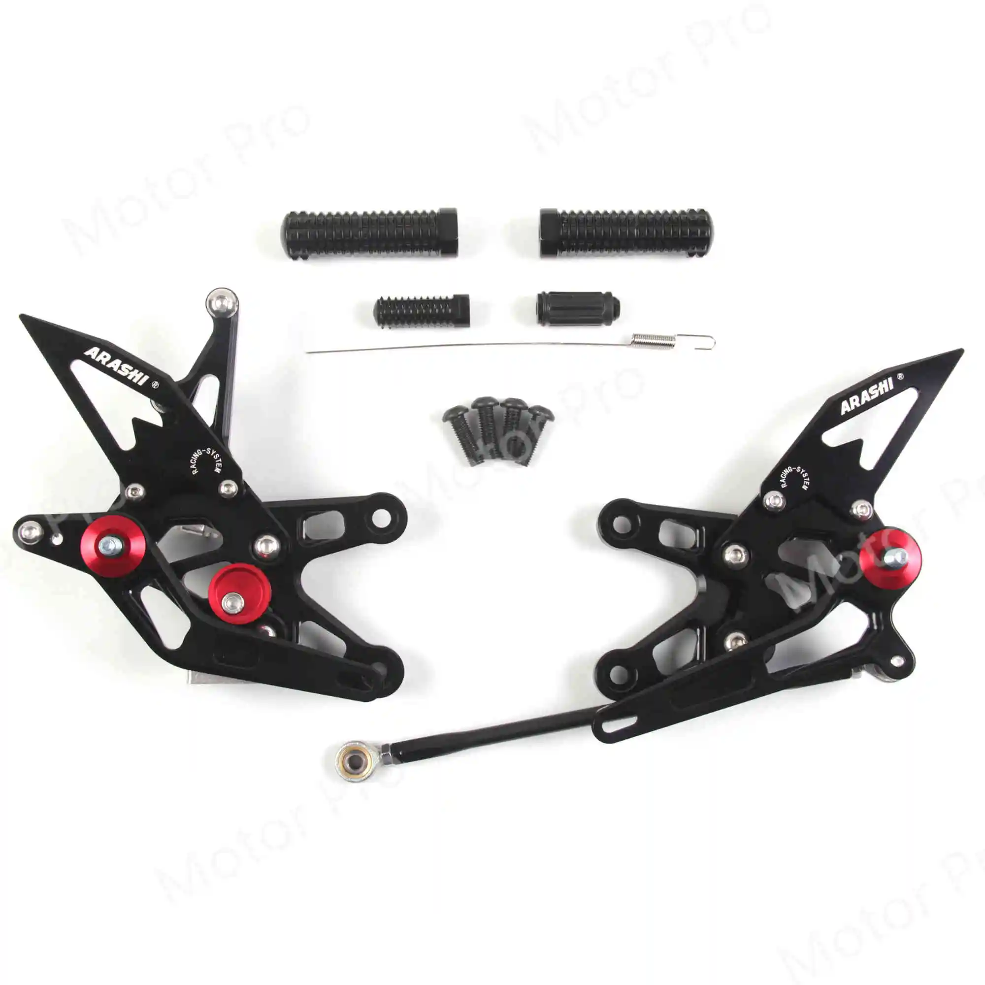Регулируемые подножки для Kawasaki Ninja ZX10R 2006 2007 аксессуары для мотоциклов Peg Rearsets педаль ZX1000 ZX 1000 ZX-10R - Цвет: 2.0 Black