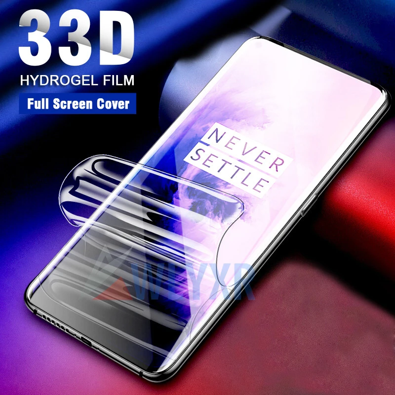 Настоящая 33D мягкая Гидрогелевая пленка для OnePlus 6T 7Pro полное покрытие Защитная