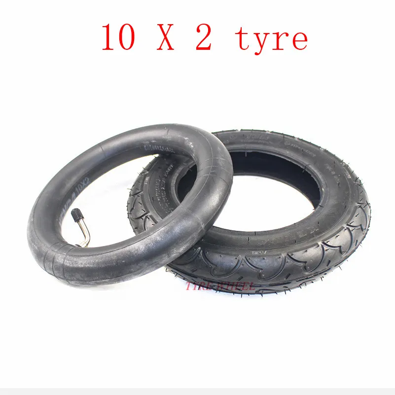 10 ''50/100-6 10x2,0 резиновая шина внутренняя трубка 10x2(54-152) шина для электрического скутера велосипед ремонт мотоцикла части 10x2 колеса шины - Цвет: Inner and outer tube