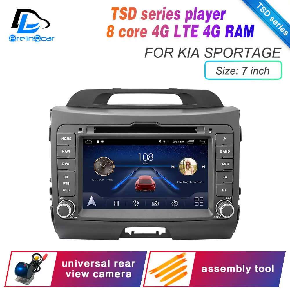 Android 9,0 DSP 4G Lte мультимедийный dvd-плеер для KIA Sorento Sportage подголовник монитор Радио Стерео навигационная система - Цвет: TSD 7 Sportage