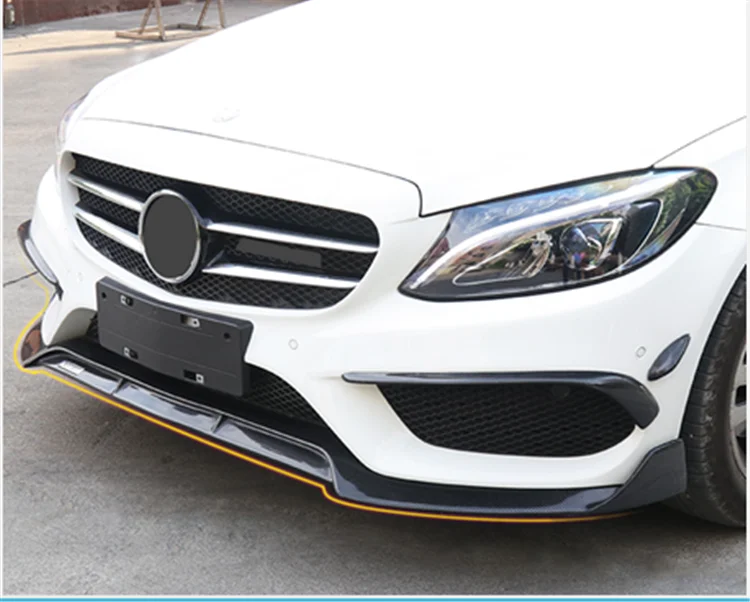 Карбон W205 передние плавники на бампер для W205 c-класс C200 C180 C260 спортивный бампер 14-15