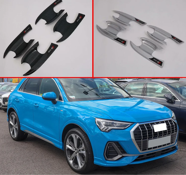 

For AUDI Q3 （F3）2018 2019+ Car Accessories Door Handle Bowl Cover Cup Cavity Trim Insert Catch Molding Garnish