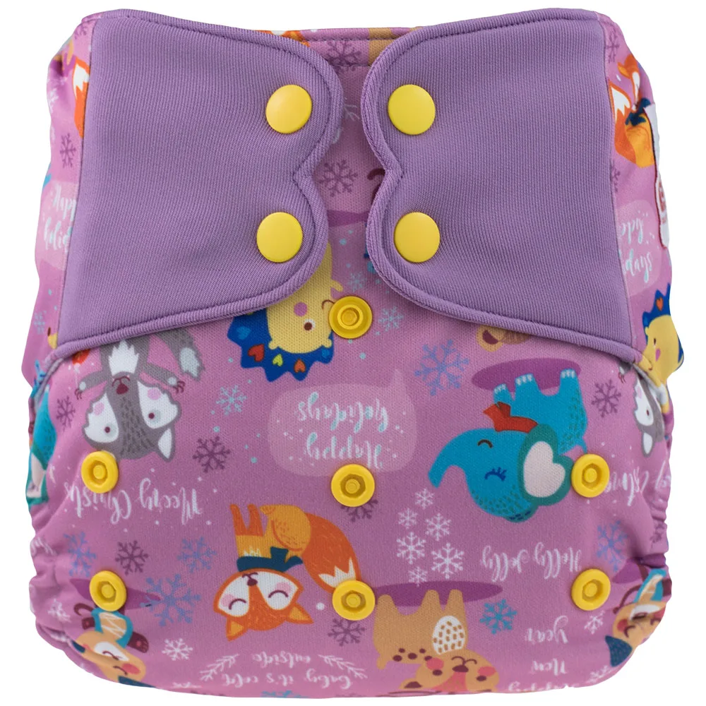 C01Y74 ElfDiaper принт! Подгузник без кармана моющиеся Детские Подгузники Ткань Подгузники - Цвет: C01Y74