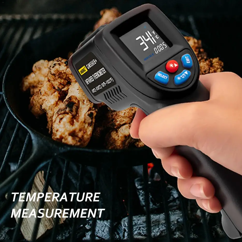 

Digital Infrared Thermometer Handheld Electronic Outdoor Non-Contact Laser Pyrometer Point Gun Thermometer For ANENG GM550B