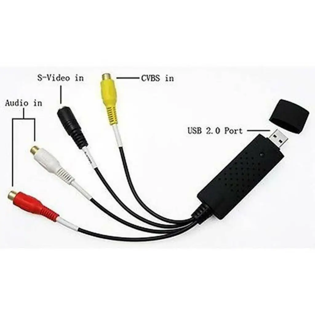 USB2.0 конвертер VHS в DVD Аудио Видео Комплект Scart RCA кабель