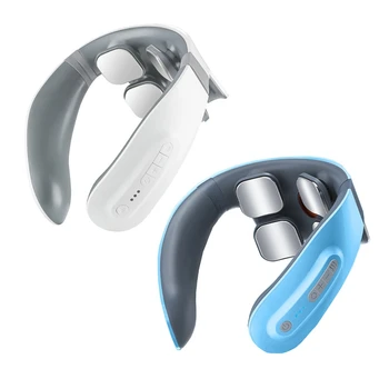 

Electric Neck Back Heat Massager netic Pulse Acupuncture Therapy Pain Relief Health Deep Tissue Cervical Massager