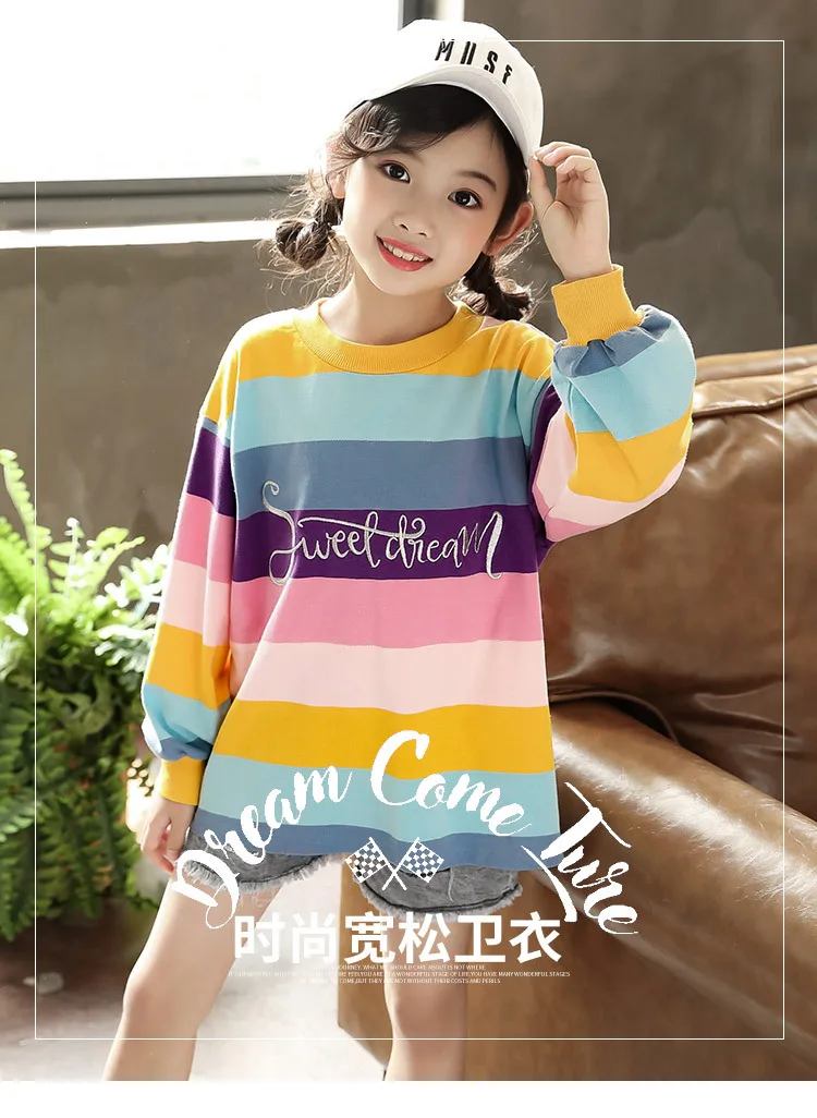 New Baby Girls Sweatshirt Kids Autumn Shirts Baby Coat Toddler Top Children Cotton Letter Sweatshirt Teenage Clothes