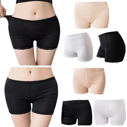 Women Soft Cotton Seamless Safety Short Pants Panties Summer Under Skirt Shorts Modal Ice Silk Breath Boyshorts Tight Underwear