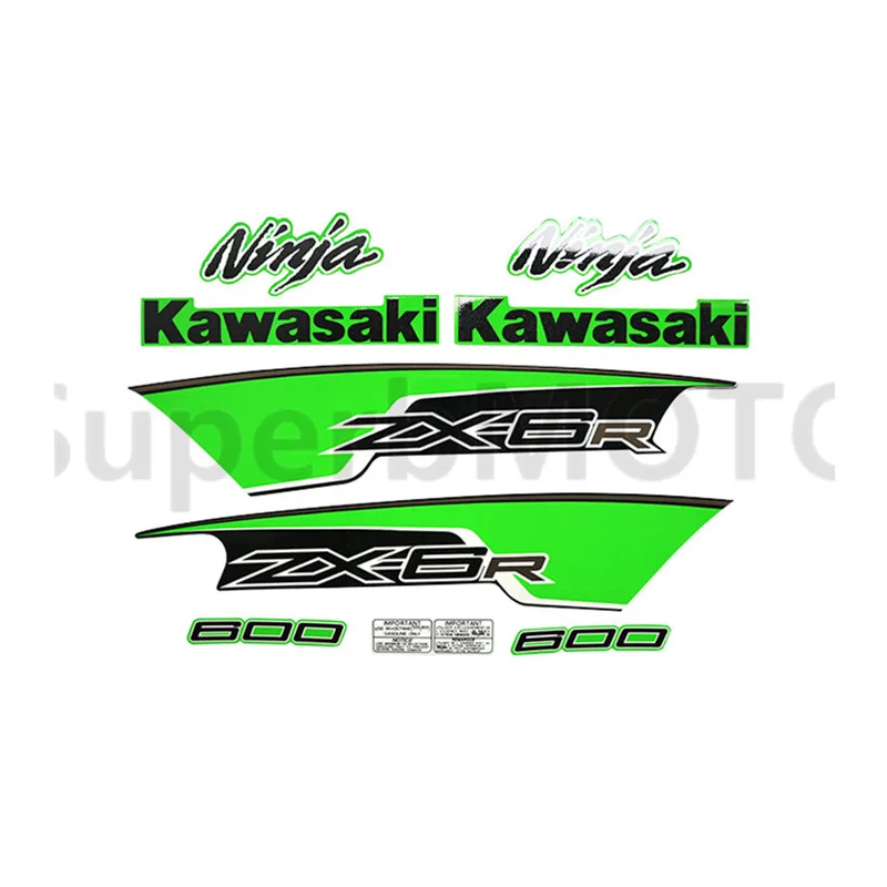 Мотоцикл обтекатель стикер s Наклейка для Kawasaki Ninja ZX6R ZX-6R 2012 3M стикер весь автомобиль стикер - Цвет: Многоцветный