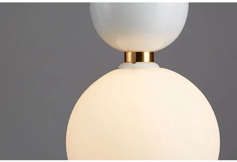 Современная короткая американская столовая, стекло, шар, подвесной светильник, скандинавский DIY домашний деко, гостиная, железная E27 лампа, Подвесная лампа