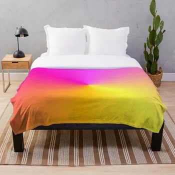 

Pink To Yellow Throw Blanket Soft Sherpa Blanket Bed Sheet Single Knee Blanket Office Nap Blanket
