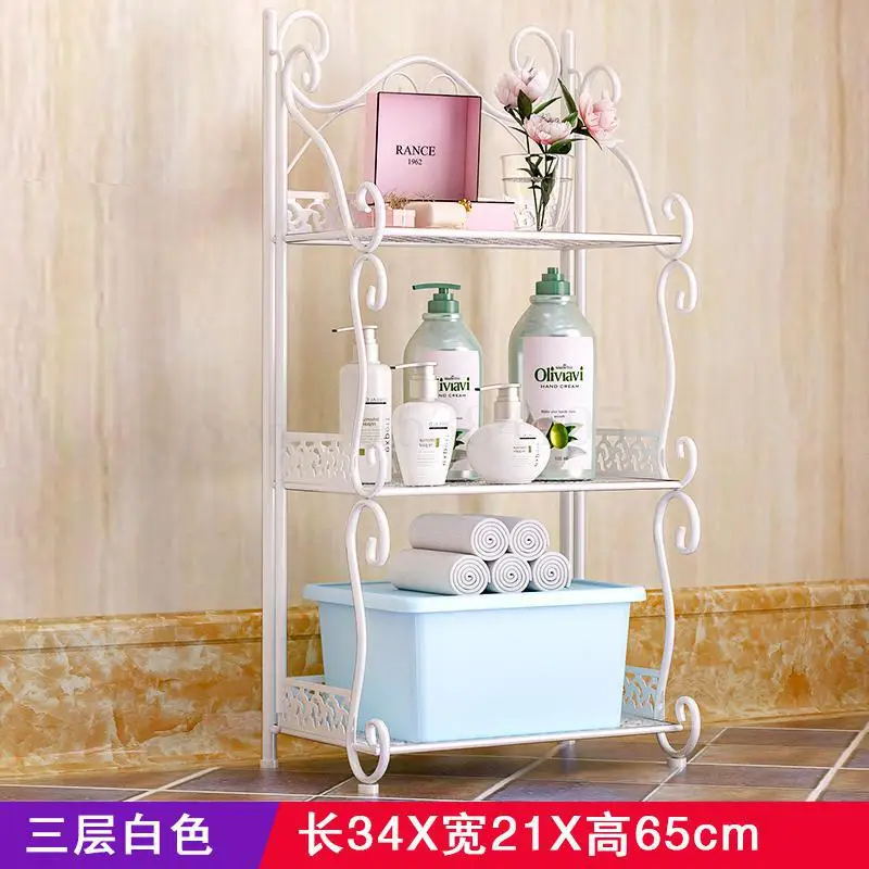 Bathroom Shelf Landing Toilet Bedroom Multi Shelf Toilet Kitchen Storage Shelf - Цвет: A