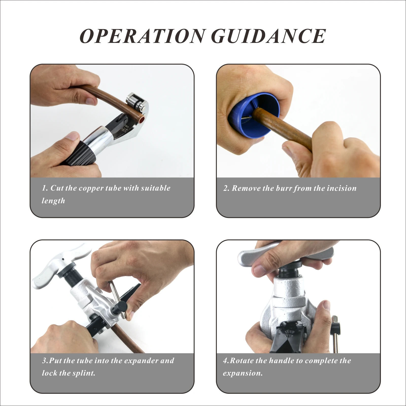 Hydraulic crimping tool Flaring Tools Set Tubing Pipe 1/4-3/4 inch 45 Degree Angle Eccentric Cone Type Kit with Copper Aluminum Mild Steel Hydraulic crimping tool Flaring Tools Set Tubing Pipe 1/4-3/4 inch 45 Degree Angle Eccentric Cone Type Kit with Copper Aluminum Mild Steel
