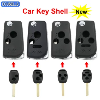 

2/2+1/3/3+1 Buttons Modified Flip Remote Car Key Case Shell Housing For Honda CR-V Civic Fit Pilot Accord Insight Ridgeline