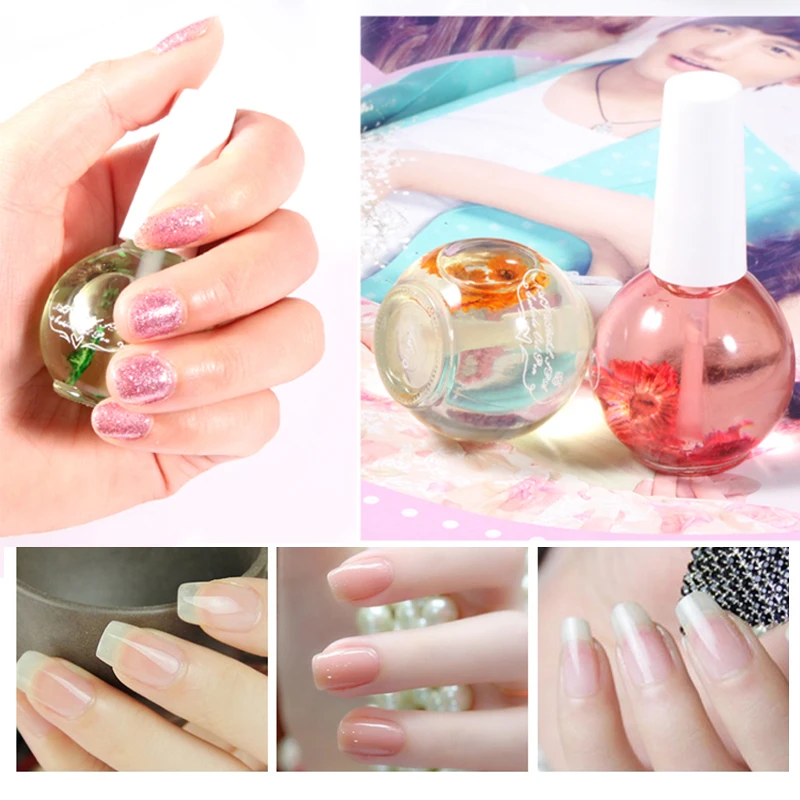 

15ml Nourishing Oil Dried Flowers Softener Nutritional Cuticle Oil Nail Care Tools Prevent Agnail Nail Polish Nourish Skin