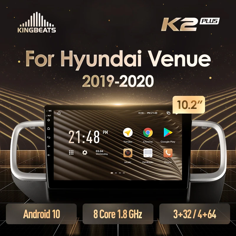 KingBeats штатное головное устройство For Hyundai Venue 2019 2020 Right hand driver GPS Android 10