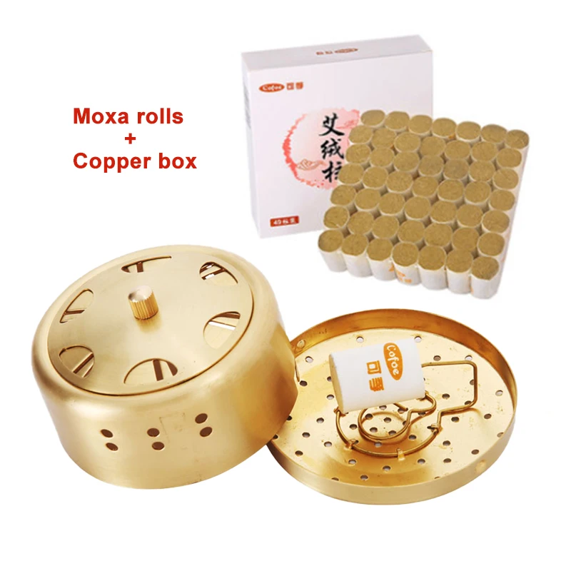 Cofoe Moxa рулон бездымного мокса Китайская традиционная чистая мокса рулоны для прижигания массажный инструмент - Цвет: 49 pcs with box
